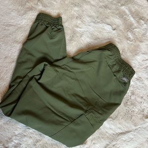 Olive green scrub pants